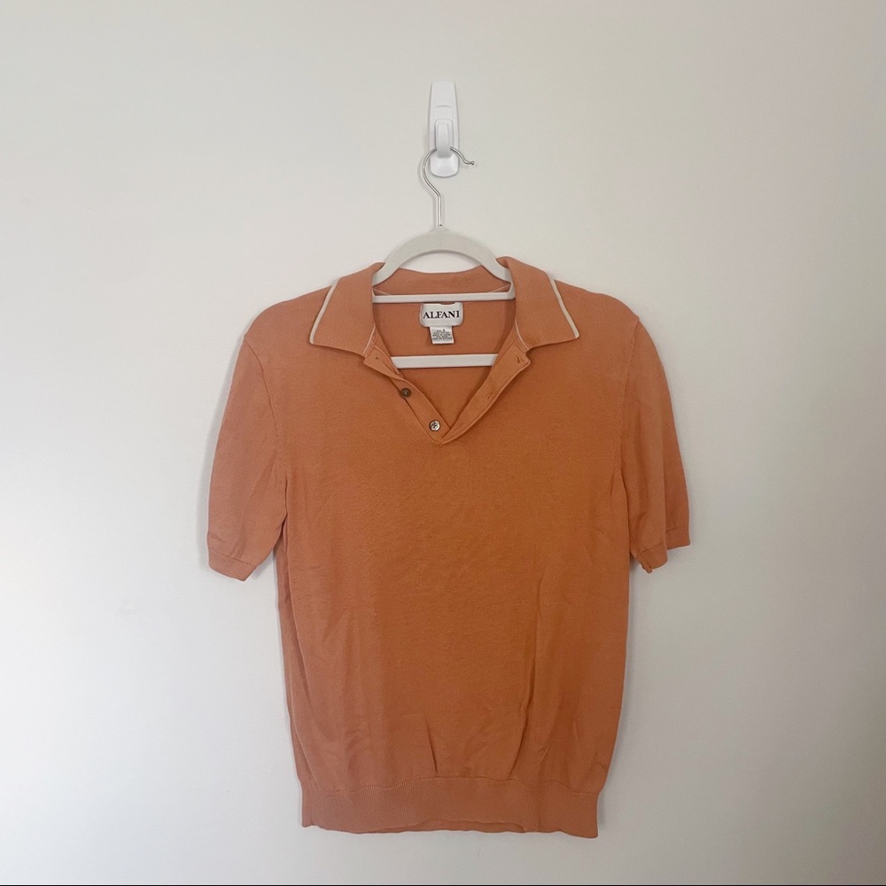 Alfani Orange Polo, Size S